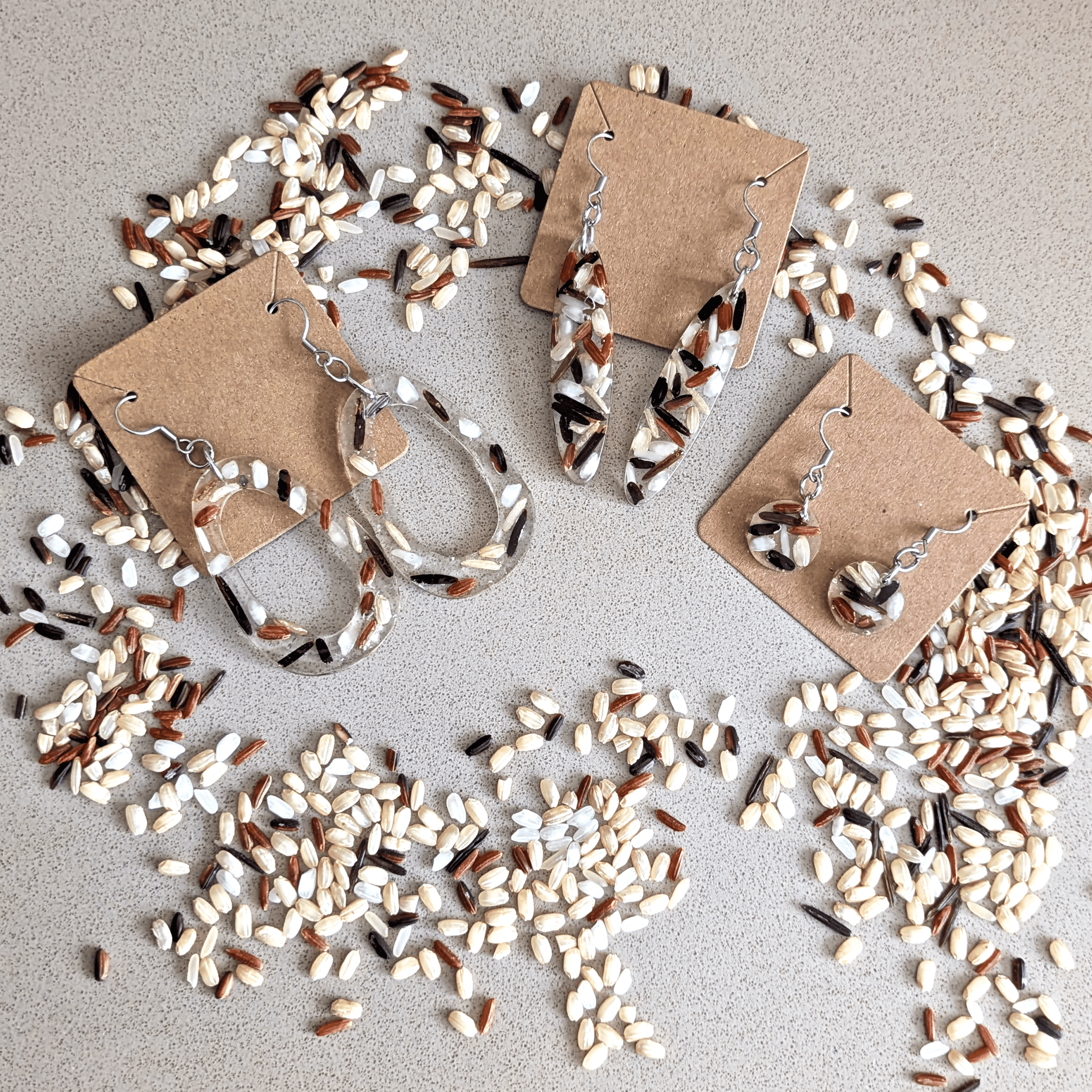 SEMILLA · Pendientes de semillas de arroz - Imagen 3