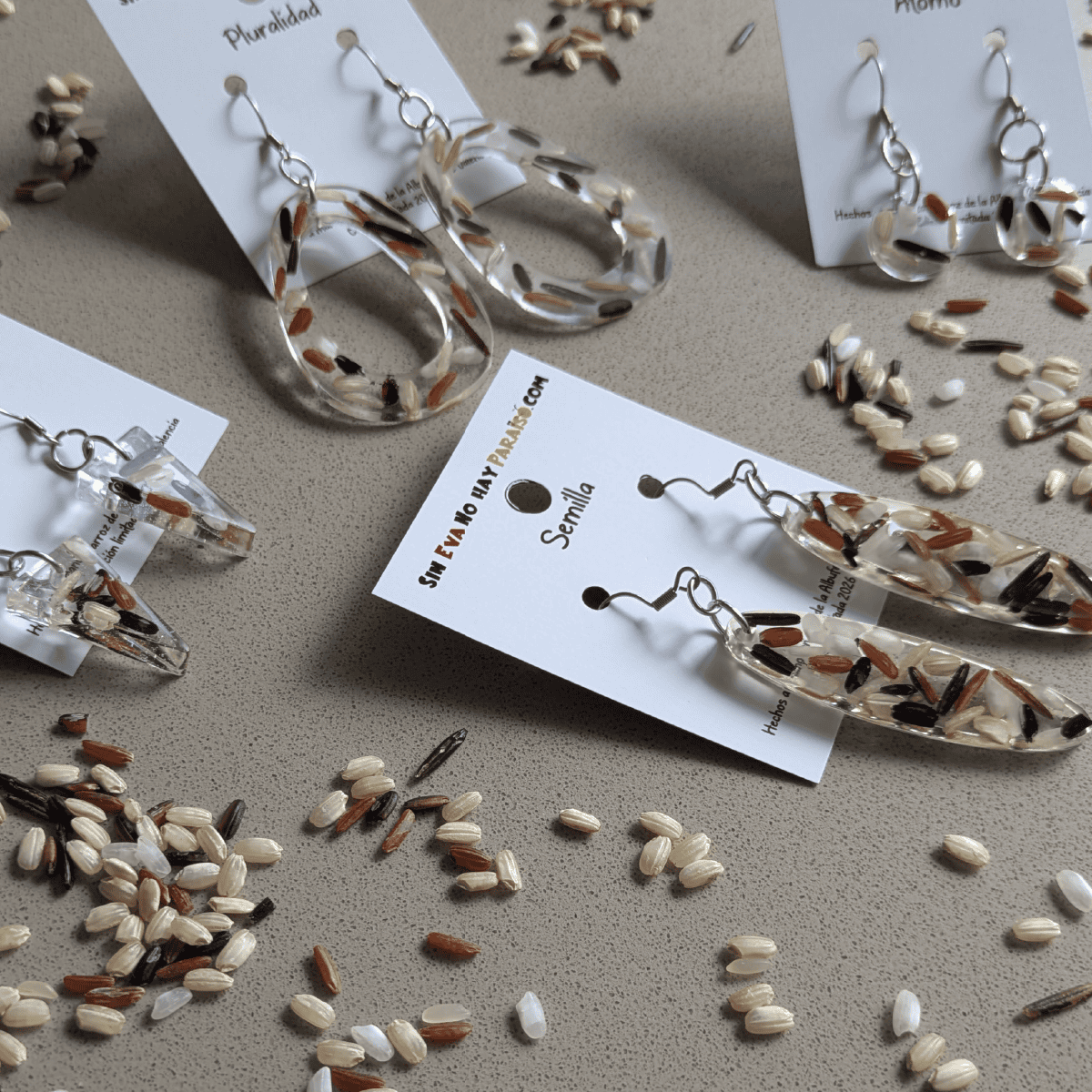 SEMILLA · Pendientes de semillas de arroz - Imagen 5
